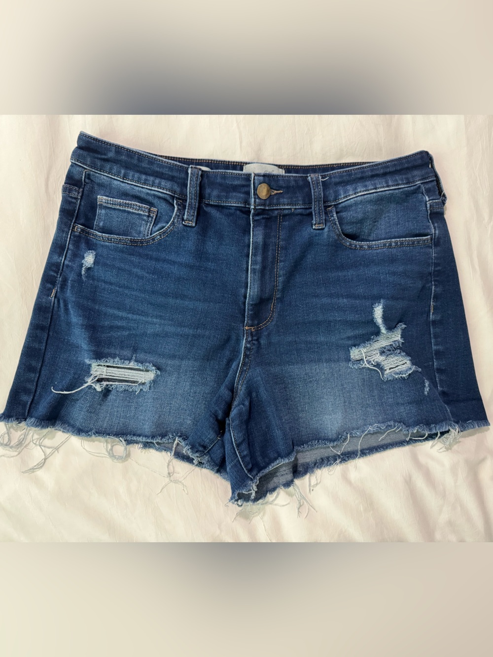 Universal Thread Dark Blue lightly Distressed Denim Cutoff Shorts
